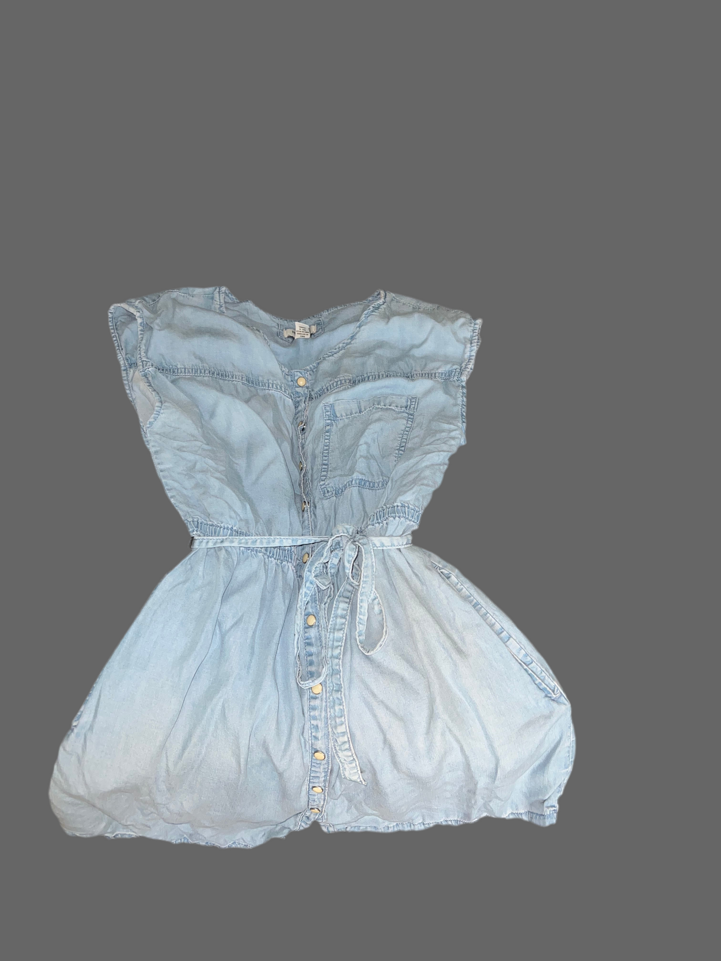 FOREVER 21 SOFT DENIM BELTED SHIRT DRESS WOMEN SIZE L