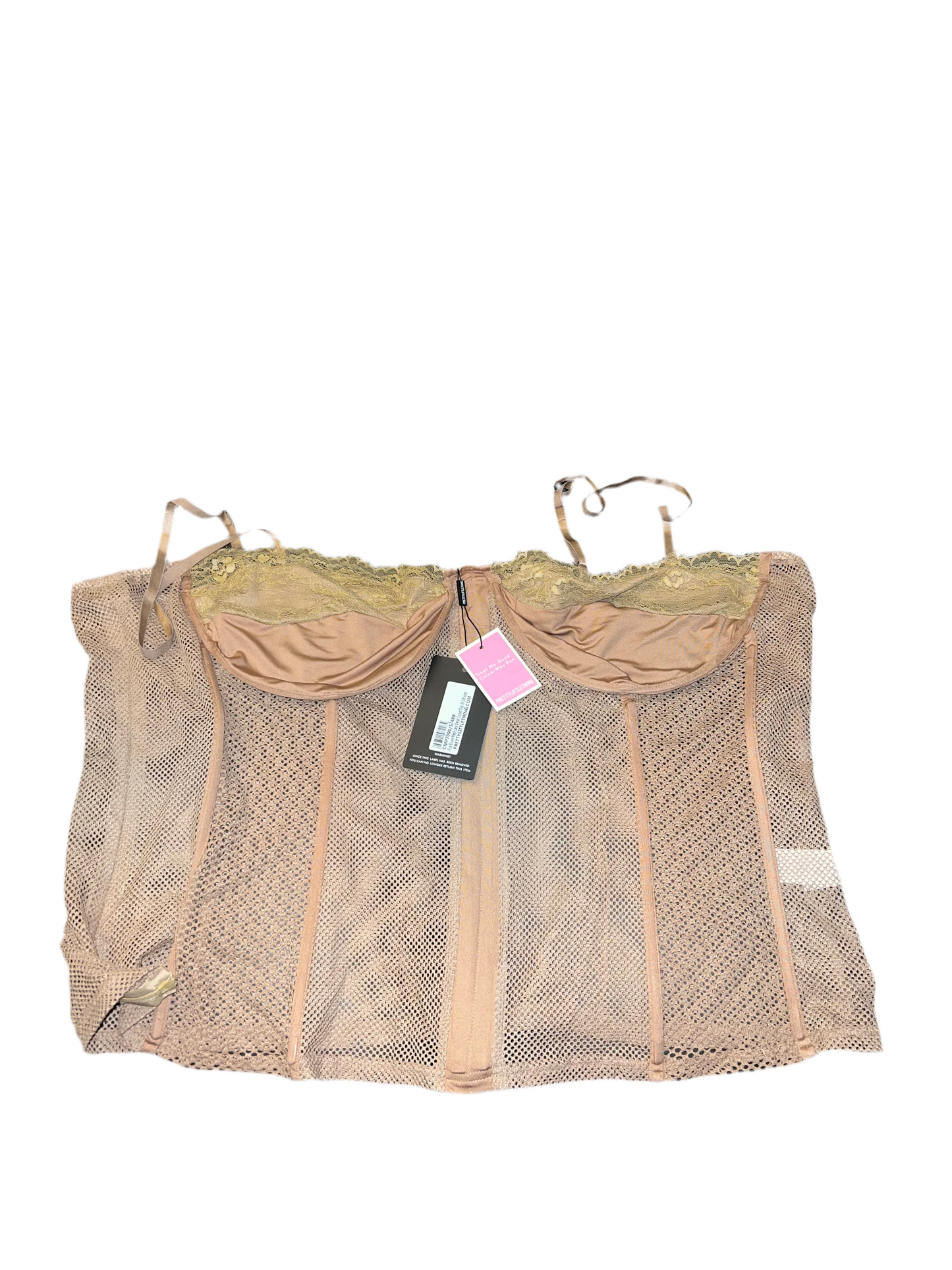 PRETTY LITTLE THING WOMEN'S MESH LACE CORSET TOP SIZE 5X