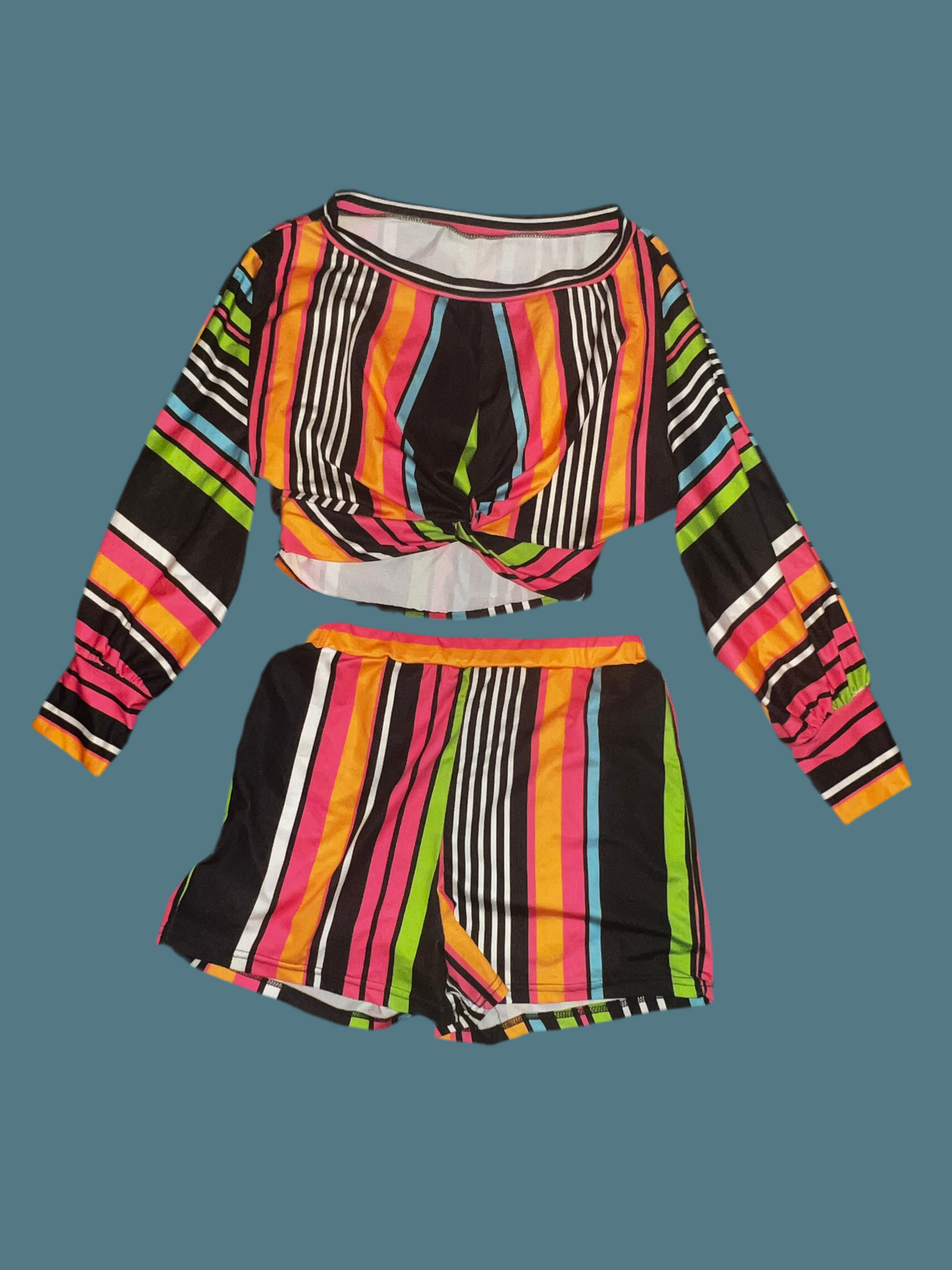 FASHION LONG SLEEVED SHORT SET
