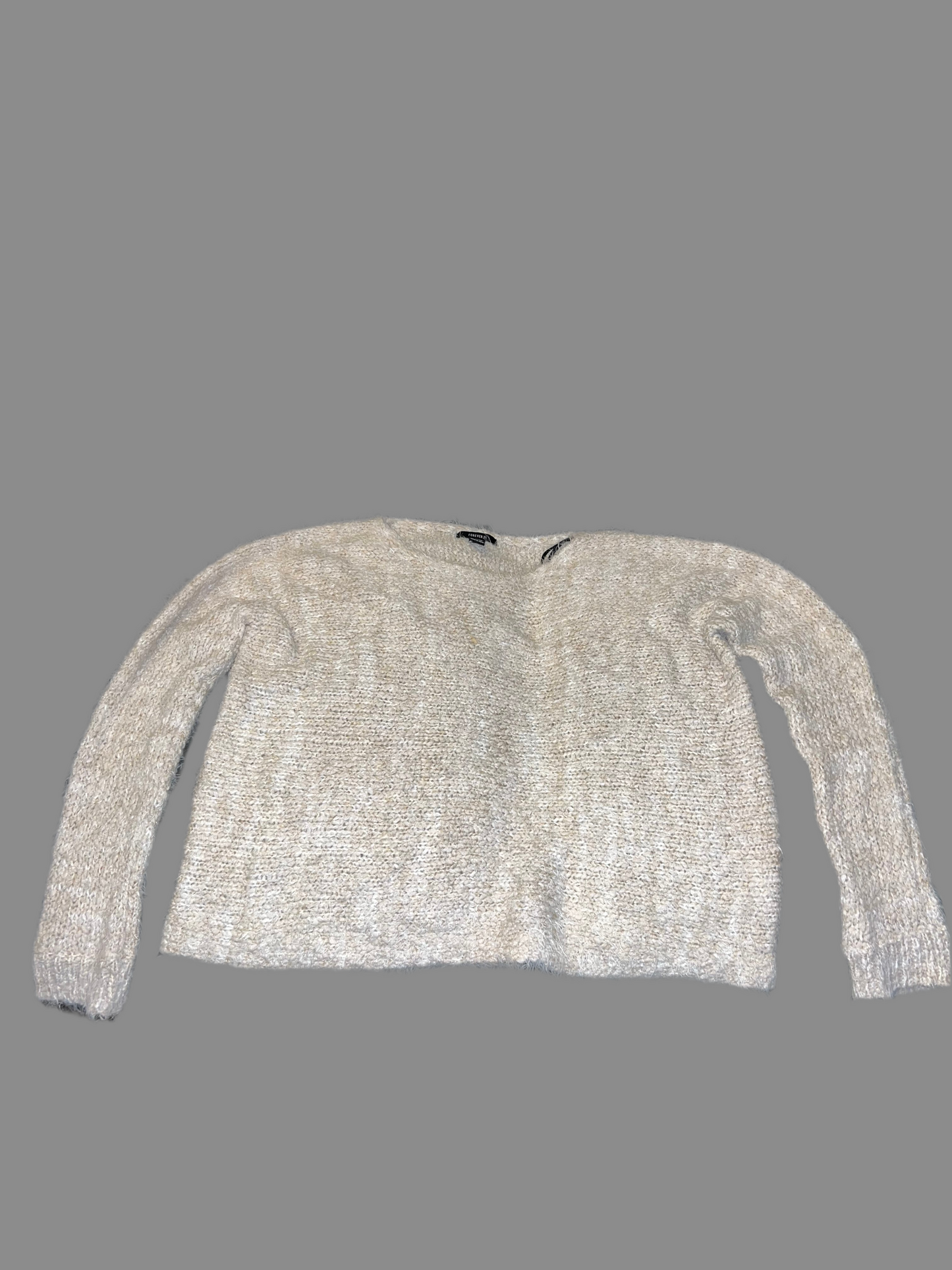 FOREVER 21 FURRY SWEATER WOMEN SIZE L