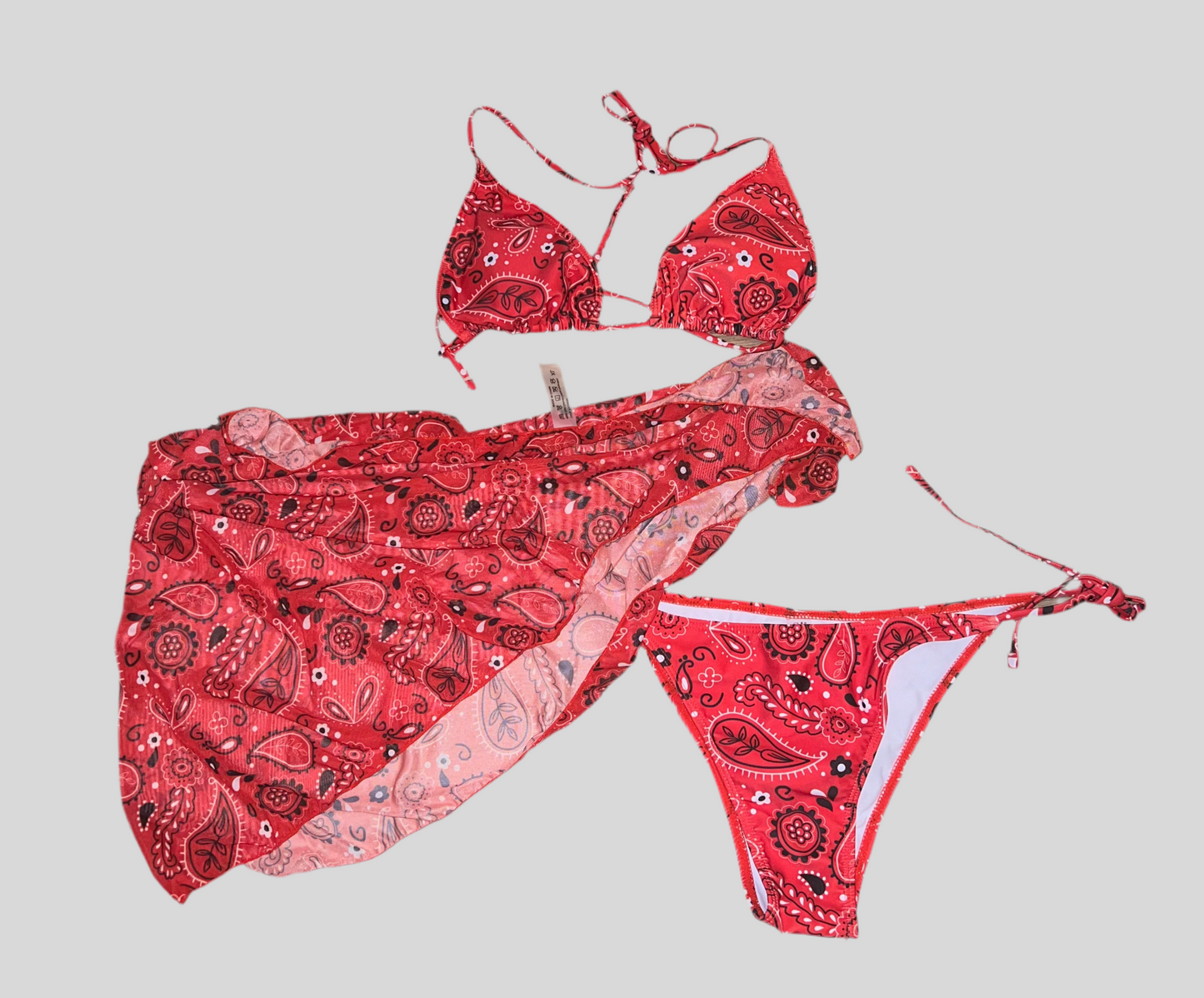 SHEIN PAISLEY PRINT BIKINI SET WOMEN SIZE XL (14)