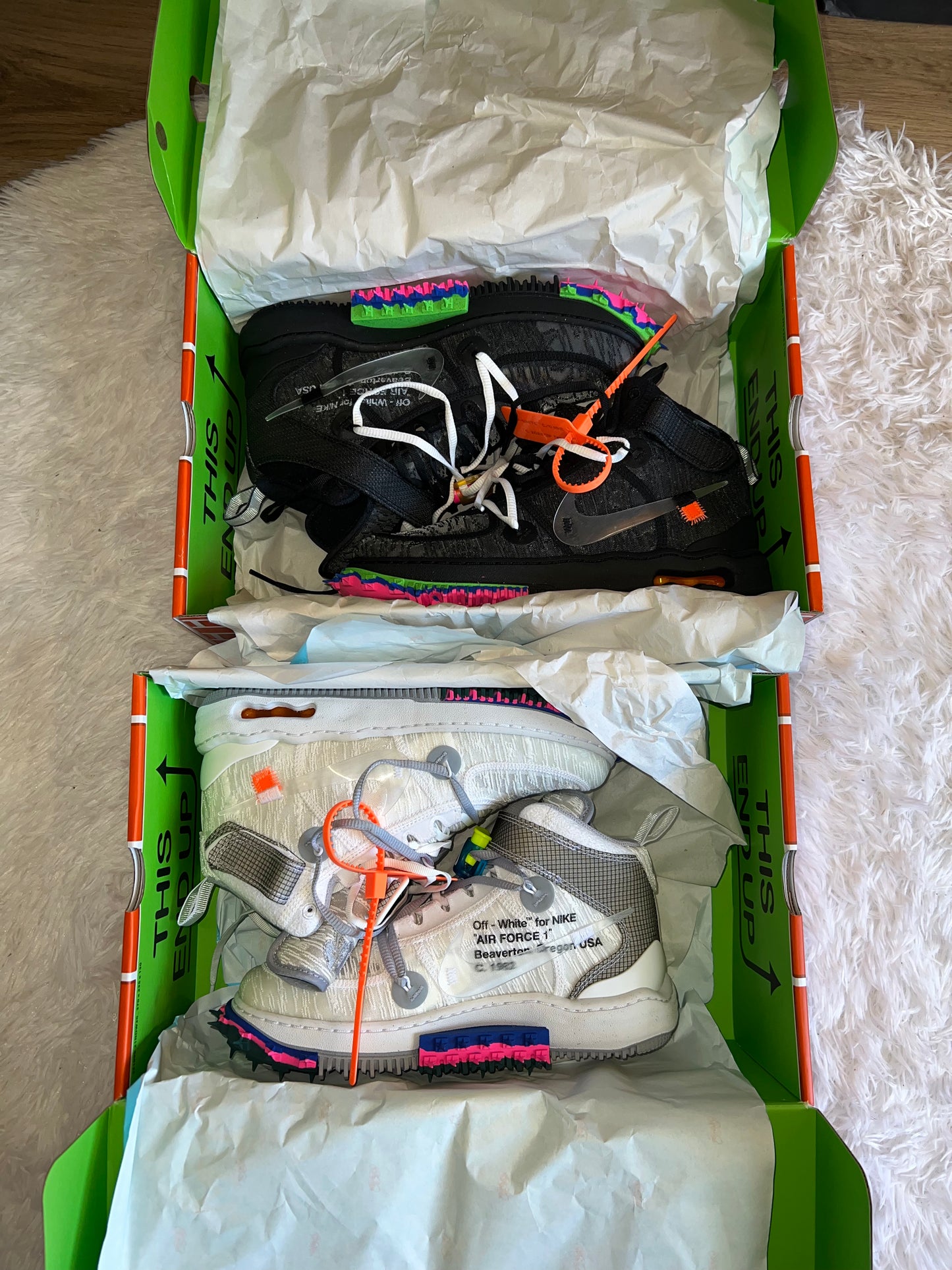 OFF WHITE X AIR FORCE 1 MID MEN SIZE 7 & 8