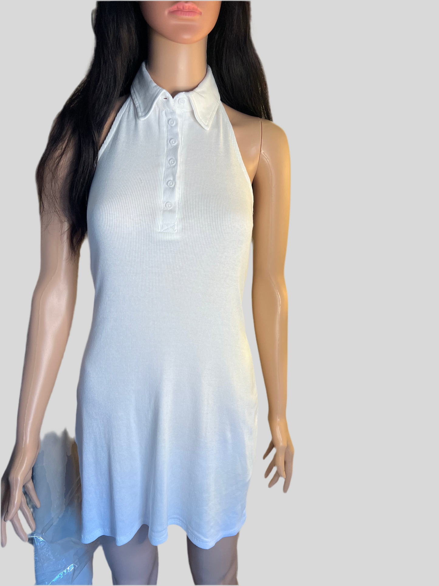 SLEEVELESS POLO STYLE DRESS SIZE S