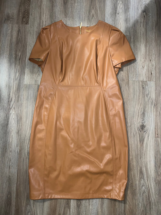 CALVIN KLEIN FAUX LEATHER DRESS