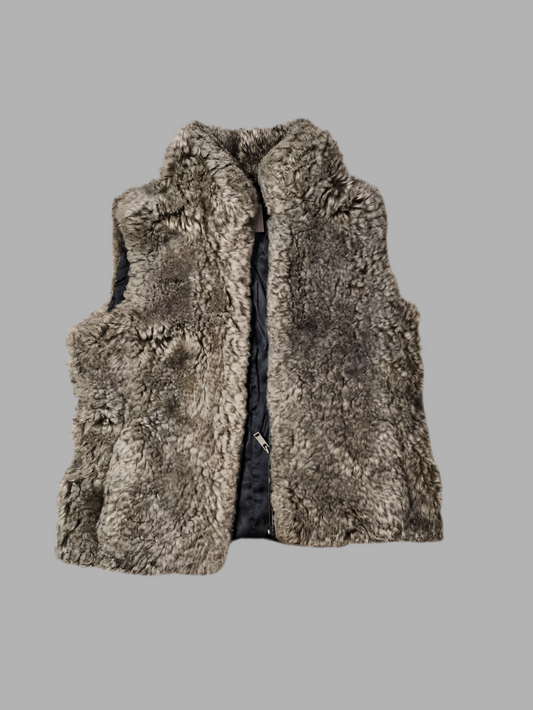 BANANA REPUBLIC FUR VEST WOMEN SIZE XS