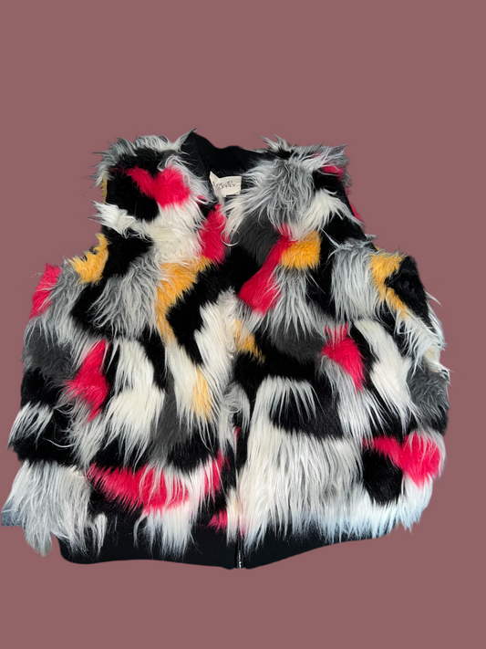 THREAD & SUPPLY FAUX FUR VEST SIZE L