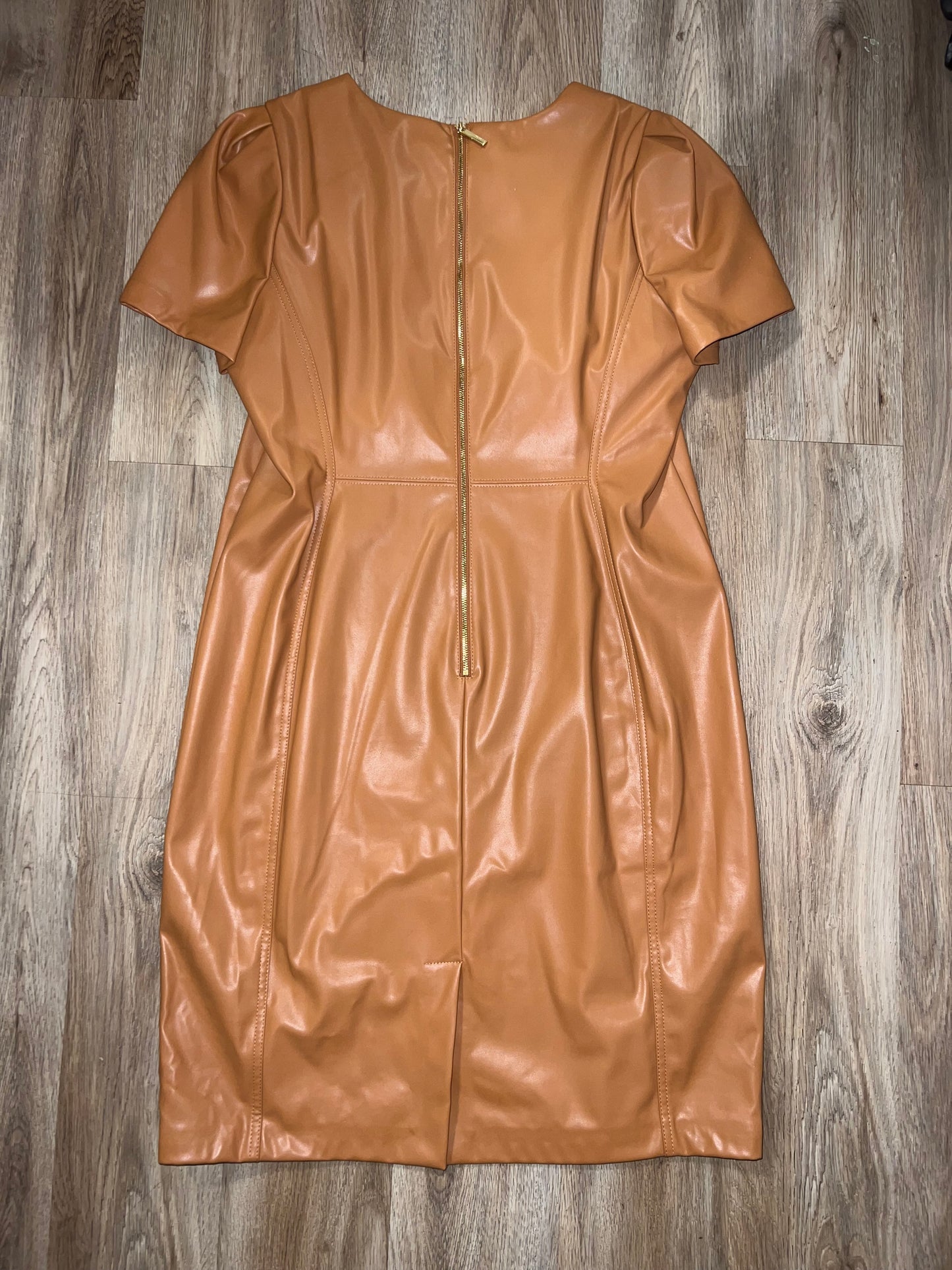 CALVIN KLEIN FAUX LEATHER DRESS