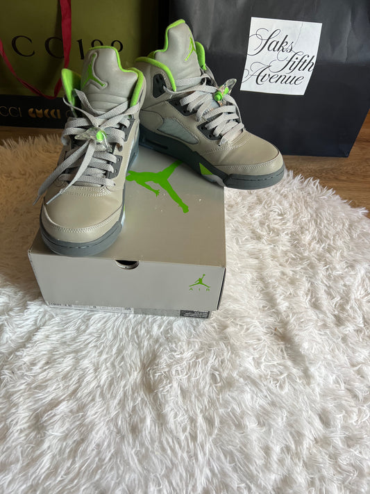 AIR JORDAN 5 RETRO "GREEN BEAN" MEN SIZE 8