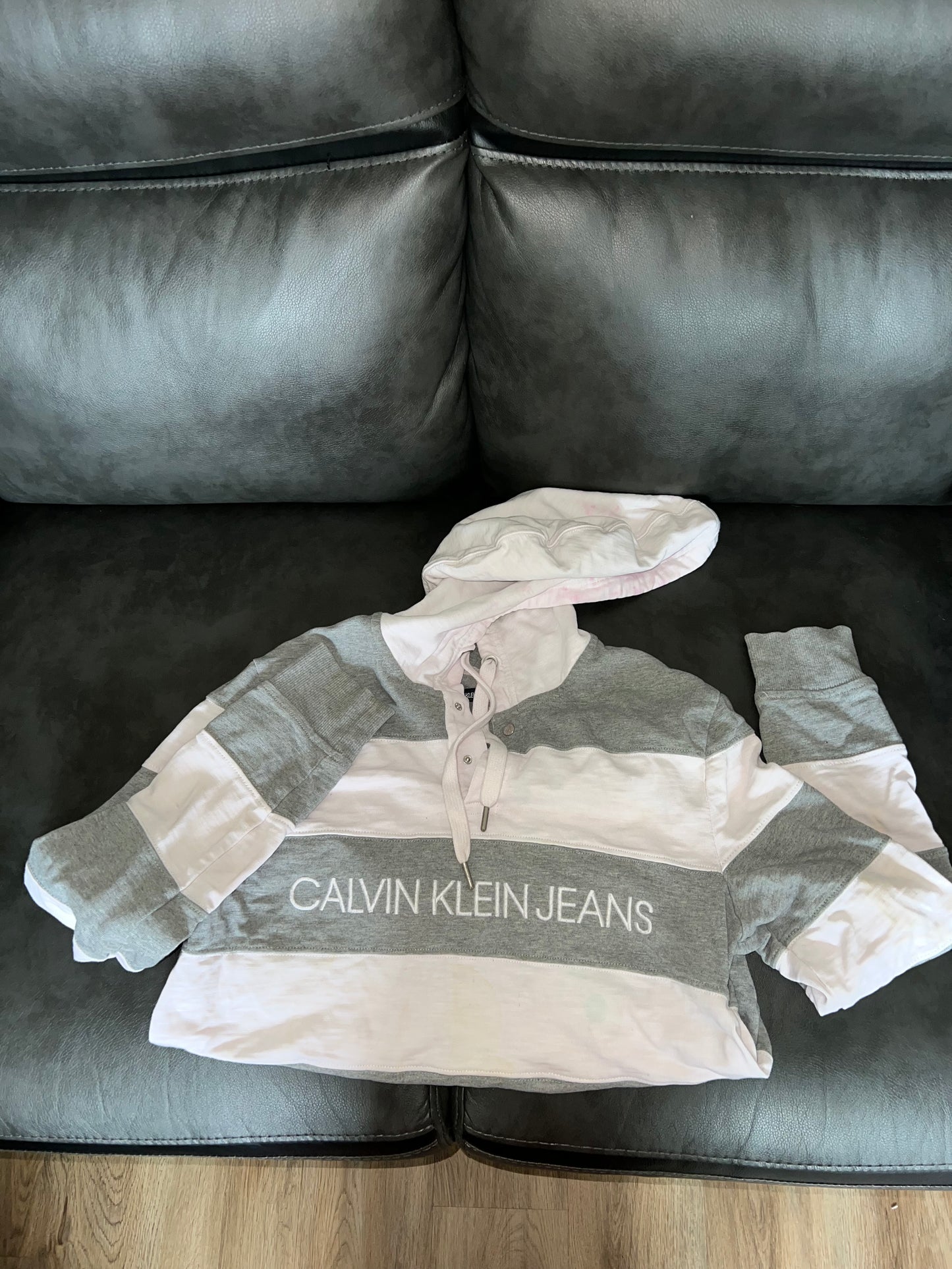 CALVIN KLEIN HOODED LONG SLEEVE SHIRT MEN SIZE M