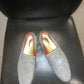SMOKING SLIPPER METALLIC SPARKLING GLITTER TUXEDO SLIP ON DRESS SHOE LOAFERS MEN SIZE 10