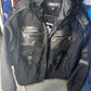 WOMEN PELLE PELLE WOOL LEATHER FOX FUR BOMBER JACKET