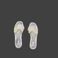 WOMEN PEARL SLIDE SANDALS SIZE 8
